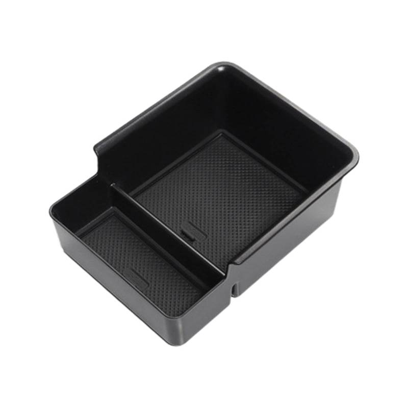 DUEYUU Auto-Armlehnenbox Auto-Mittelarmlehnen-Aufbewahrungsbox für MG-4 EV EH32 für Mulan 2022 2023 2024 Center Console Organizer Container Tray Zubehör(Schwarz) von DUEYUU