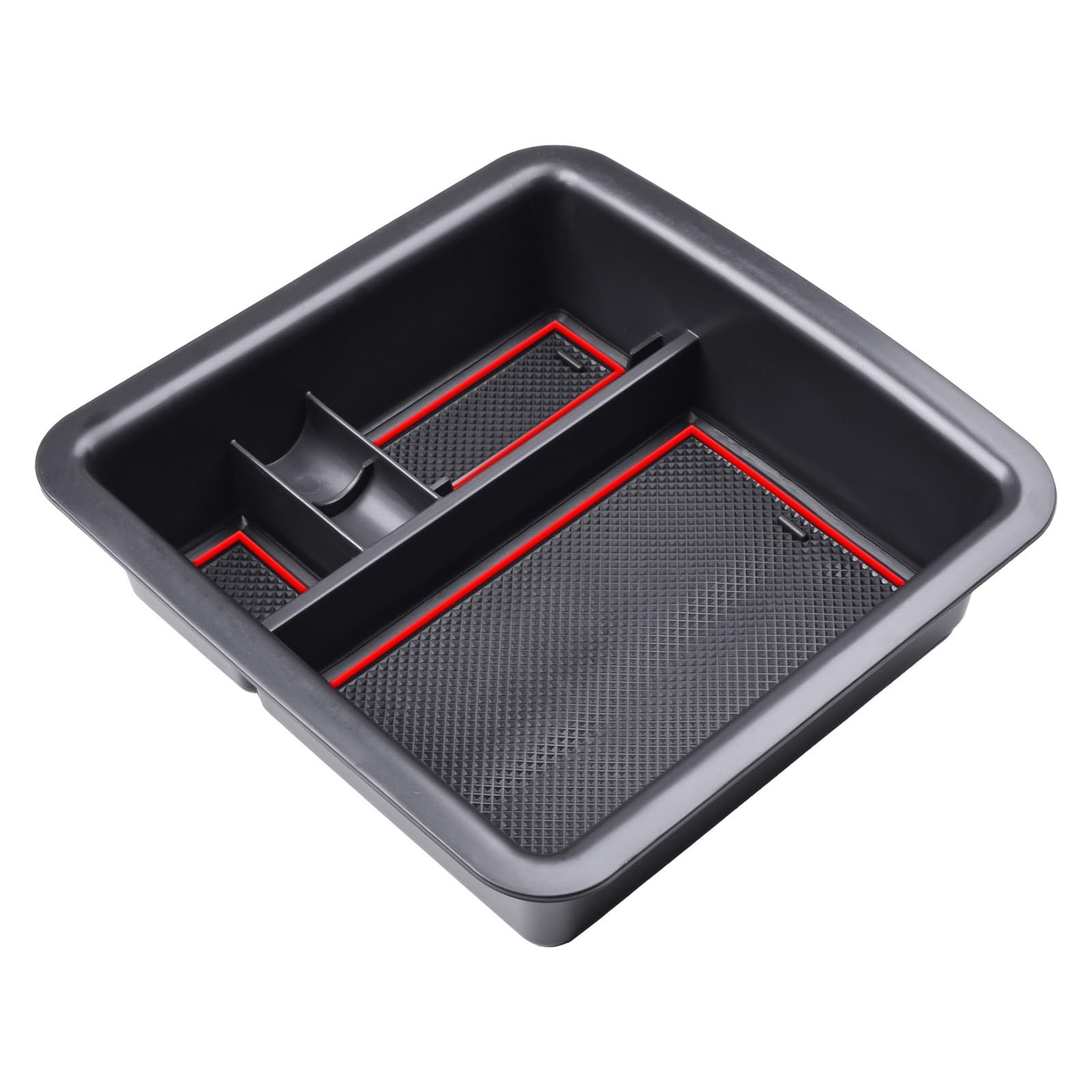 DUEYUU Auto-Armlehnenbox Für Land für Cruiser Auto Zentrale Armlehne Box Für Toyota für Land für Cruiser FJ 2006-2021 Zubehör Center Console Organizer(Rot) von DUEYUU