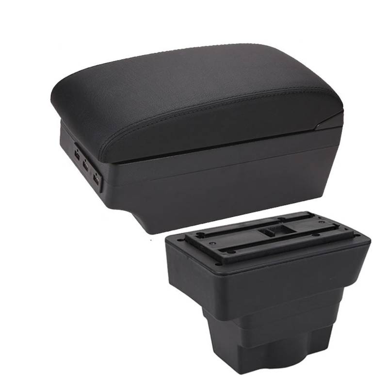 DUEYUU Auto-Armlehnenbox Für Opel für Astra Armlehne Box Nachrüstteile Für Opel für Astra Auto Armlehne Center Storage Box Innendetails Autozubehör USB(A2 Black line 7USB) von DUEYUU