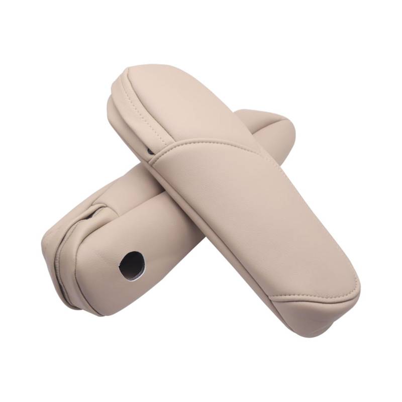 DUEYUU Auto-Armlehnenbox Mikrofaser-Leder-Auto für Sitz-/Tür-Armlehnengriff-Dekorabdeckung für Honda für CRV 2007 2008 2009(2pcs Seat Beige) von DUEYUU