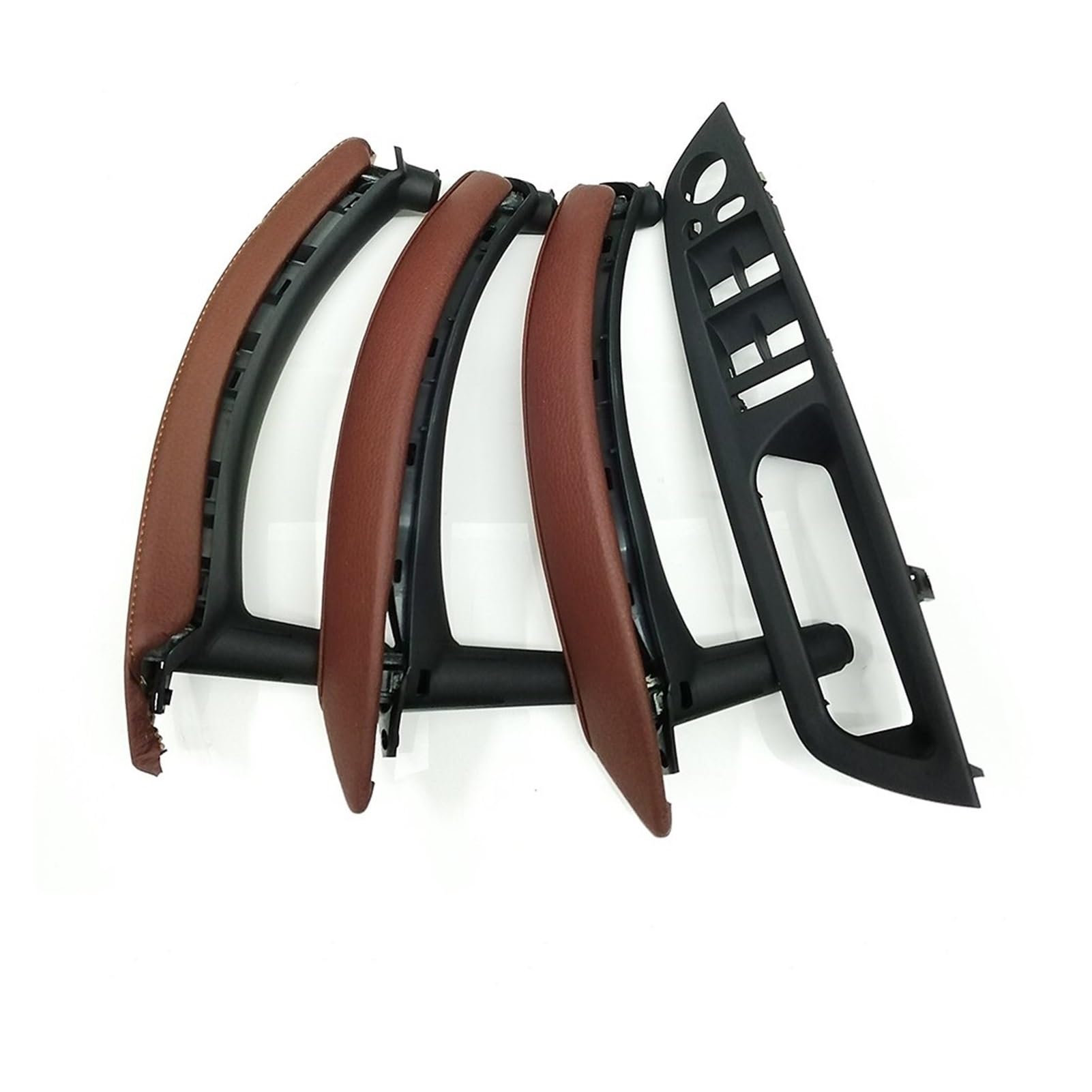 DUEYUU Auto-Innentürgriffe Für BMW X5 X6 E70 E71 E72 2007-2013 Innentür-Armlehne rechts, Leder-Zuggriff, komplettes Set(RHD Red 7pcs) von DUEYUU