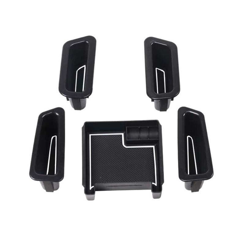 DUEYUU Auto-Innentürgriffe Für Volvo S60 V60 Xc60 2010-2017 Auto Styling Lagerung Box Tür Griff Armlehne Box Vordere Tür + hintere Tür Finishing Box(Balck 5pcs) von DUEYUU