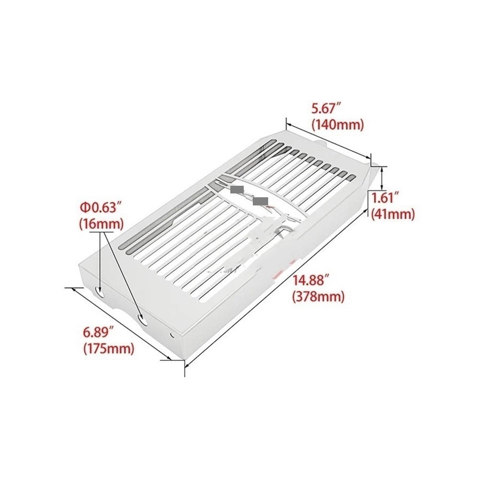 DUEYUU Motorradwasser -Retikulations -Tanks Motorrad Stahl für Kühlergrill Abdeckung Schutz Protector Für Shadow VT600 VLX400 VLX600 für Steed 400 600 1988-2007(A) von DUEYUU