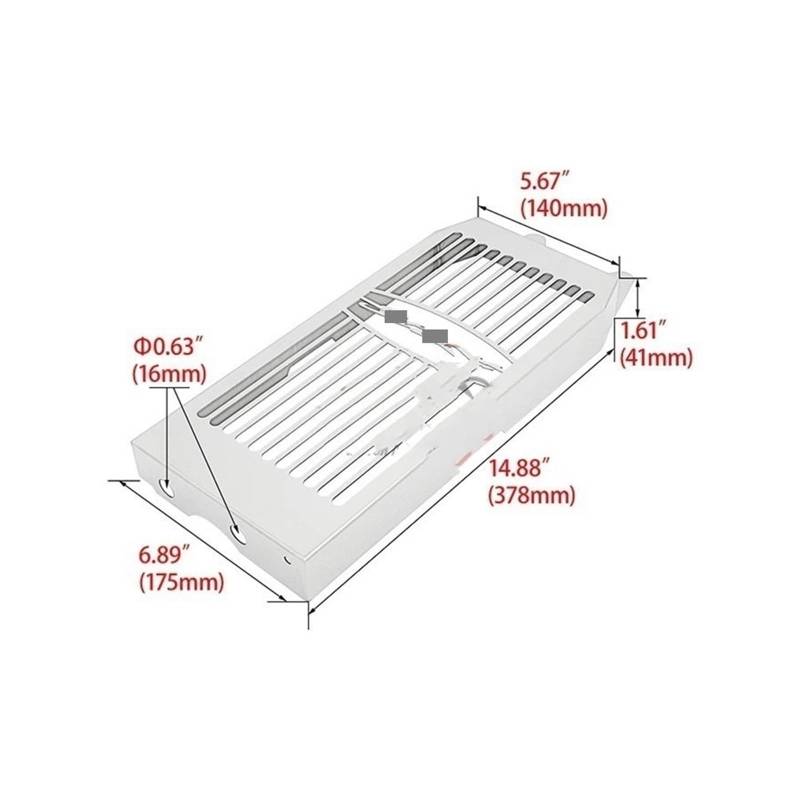 DUEYUU Motorradwasser -Retikulations -Tanks Motorrad Stahl für Kühlergrill Abdeckung Schutzfolie Für Shadow VT600 VLX400 VLX600 Für Steed 400 600 1988-2007(B) von DUEYUU