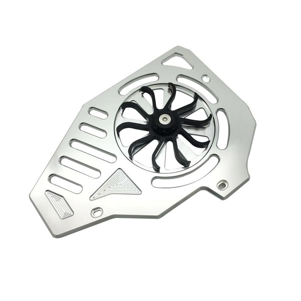 Motorradwasser -Retikulations -Tanks Geändert Motorrad CNC Drehen Lüfter Abdeckung für kühler Schutz Kühlergrill Kühlmittel für Motor Net Für PCX125 150 CLICK125 150 ADV150(Grey Silver) von DUEYUU