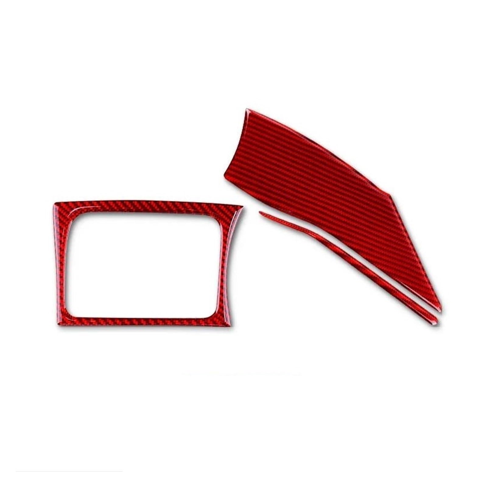 Zierleiste Mittelkonsole Auto Armaturenbrett beidseitig Air Outlet Panel Trim Aufkleber Zubehör für Forester 2009–2012(Rot,LHD) von DUEYUU