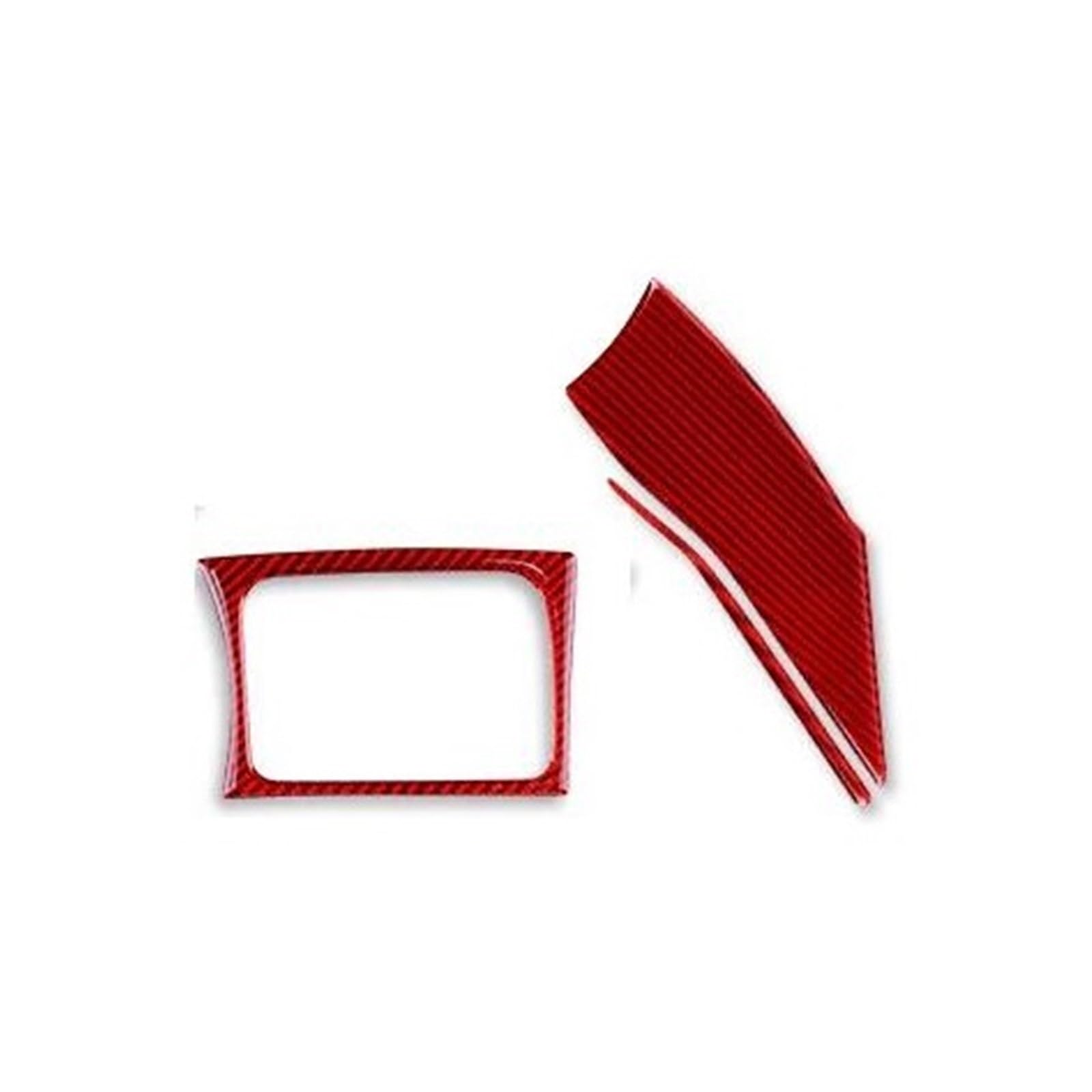 Zierleiste Mittelkonsole Auto Armaturenbrett beidseitig Air Outlet Panel Trim Aufkleber Zubehör für Forester 2009–2012(Rot,RHD) von DUEYUU