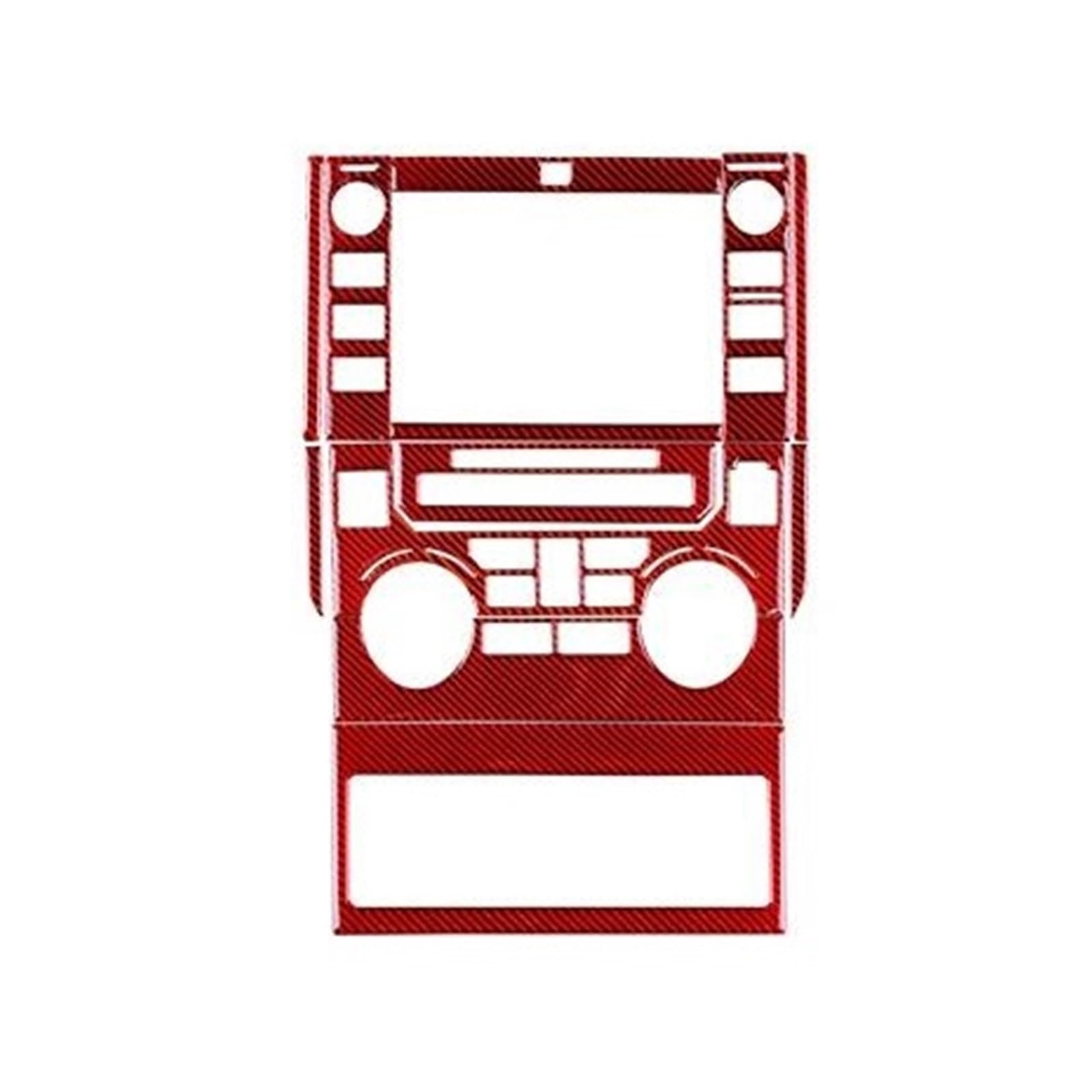 Zierleiste Mittelkonsole Auto-Navigationsbildschirm-Panel-Zubehör, Carbon-Look-Aufkleber für Tundra 2014–2021(Rot,A) von DUEYUU