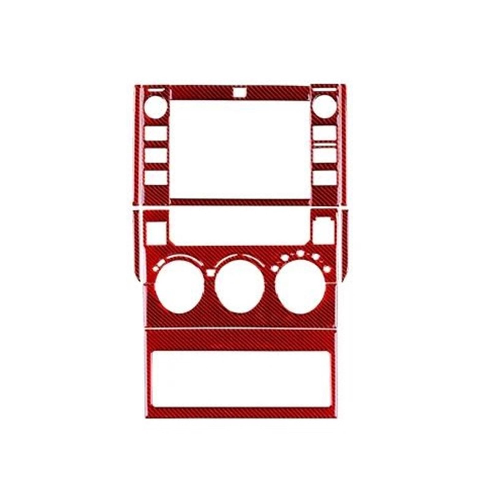 Zierleiste Mittelkonsole Auto-Navigationsbildschirm-Panel-Zubehör, Carbon-Look-Aufkleber für Tundra 2014–2021(Rot,B) von DUEYUU