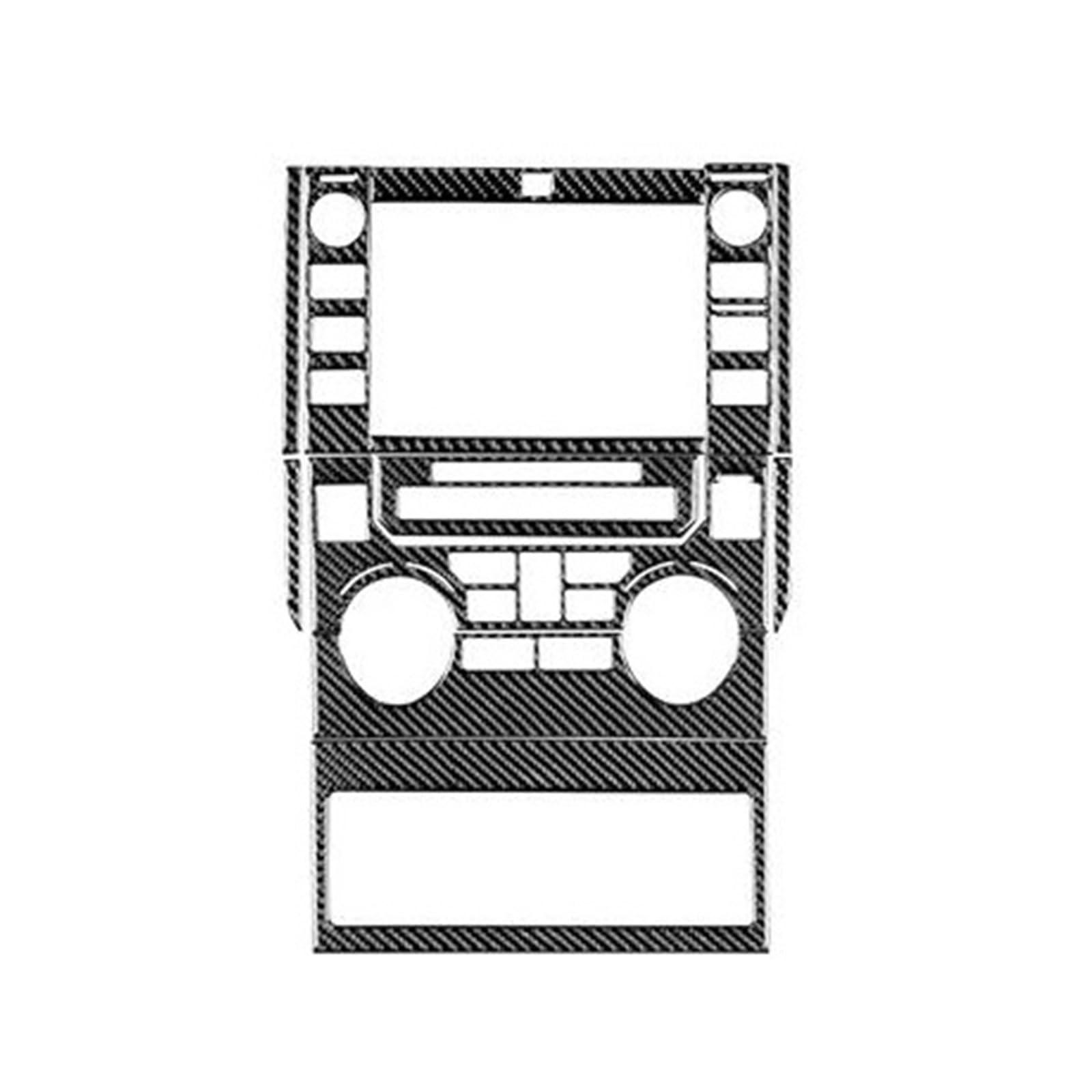 Zierleiste Mittelkonsole Auto-Navigationsbildschirm-Panel-Zubehör, Carbon-Look-Aufkleber für Tundra 2014–2021(Schwarz,A) von DUEYUU