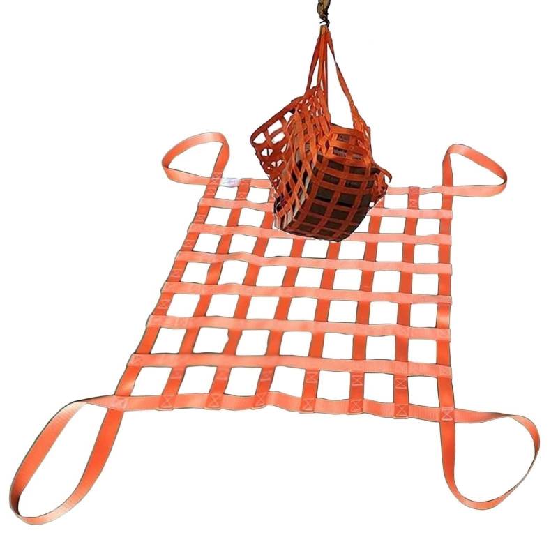 Gurtbandnetz Ladungssicherungsnetz - Hebenetzgurte – Schlingennetz, Last 0,3–3,5t Hebesack, Be Und Entladen Von Garten Hebenetzgurten, Handhabungsgurten, Outdoor Kletter Sicherheitsnetz(1 X 1M/Mesh 10 von DUOAZJL