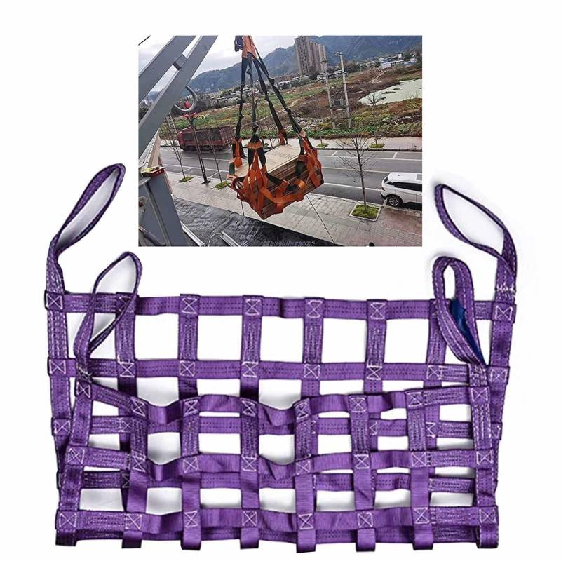 Gurtbandnetz Ladungssicherungsnetz Hebenetzgurte Schlingennetz Schweres Frachtnetz(2 X 2M/Mesh 15cm/Load 2.5t) von DUOAZJL