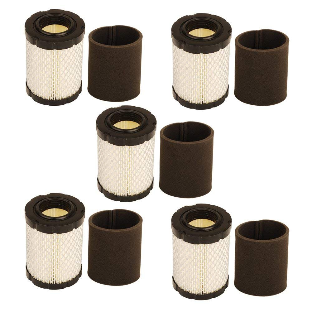 DUOSHIDA 5 Packungen Luftfilter mit Vorfilter für Briggs und Stratton 796031 594201 591334 Pre Filter 797704 ersetzen John Deere miu1303 gy21435 miu13963 von von DUOSHIDA