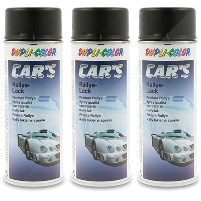 Dupli Color 3x 400 ml CAR'S Rallye-Lack Spraydose schwarz matt [Hersteller-Nr. 385872] von DUPLI COLOR