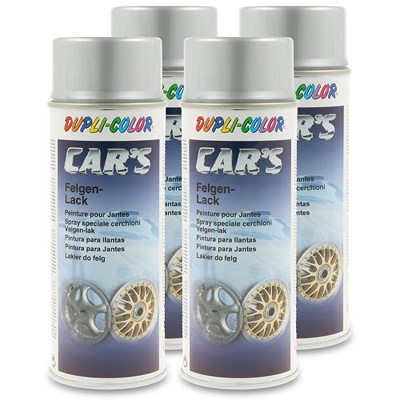 Dupli Color 4x 400 ml CAR'S Rallye-Lack Spraydose Alu Felgensilber [Hersteller-Nr. 385919] von DUPLI COLOR