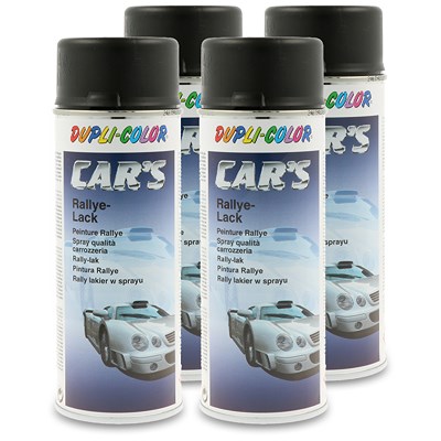 Dupli Color 4x 400 ml CAR'S Rallye-Lack Spraydose schwarz matt [Hersteller-Nr. 385872] von DUPLI COLOR