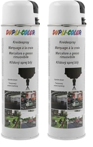 DUPLI-COLOR 133985 Kreidespray weiß 500 ml (Packung mit 2) von DUPLI-COLOR