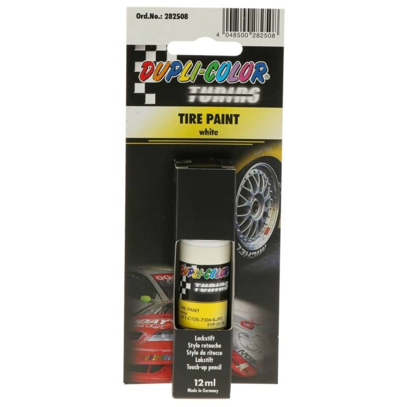 DUPLI-COLOR 282508 TIRE PAINT weiß 12 ml von DUPLI-COLOR