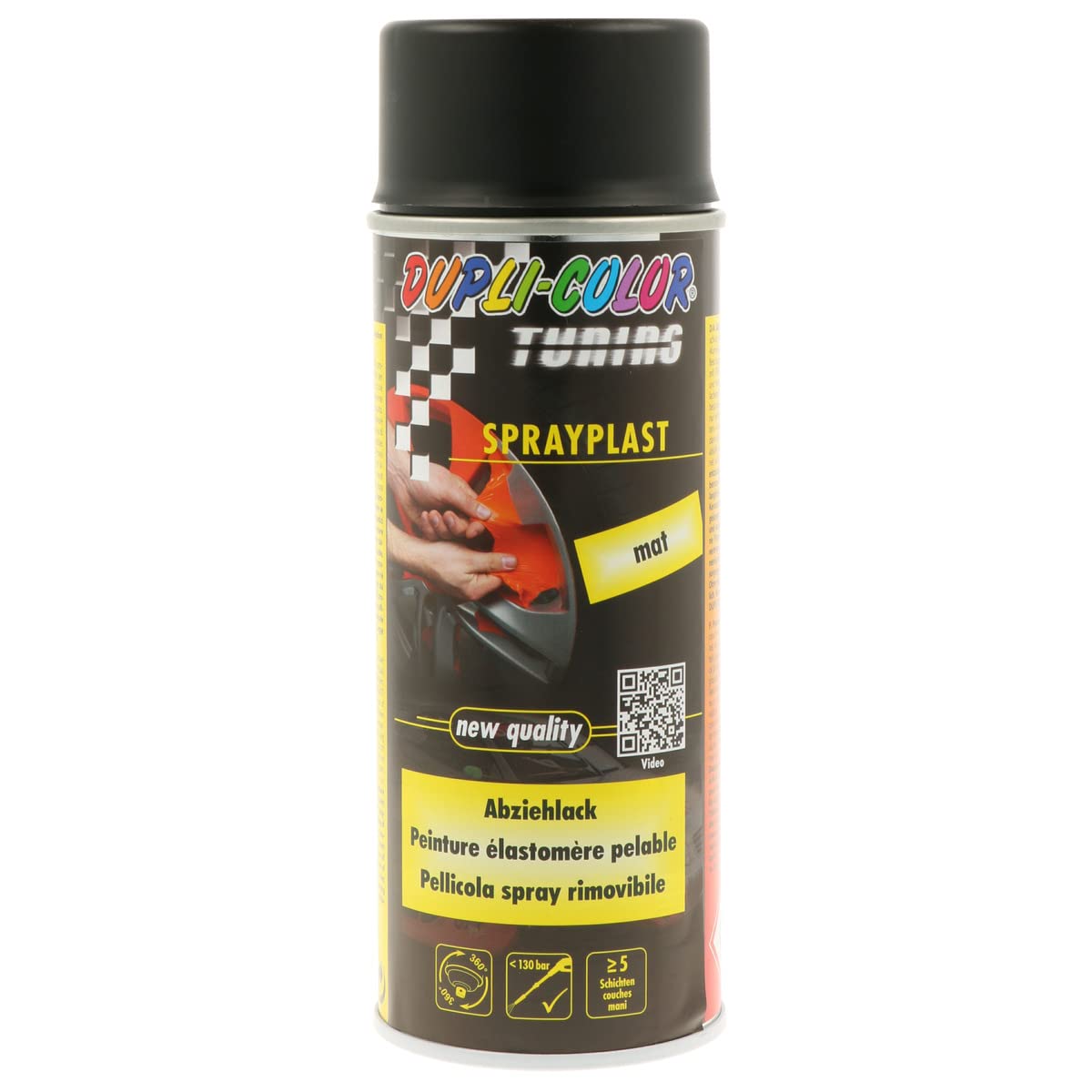 DUPLI-COLOR 388033 Sprayplast schwarz matt 400 ml von DUPLI-COLOR