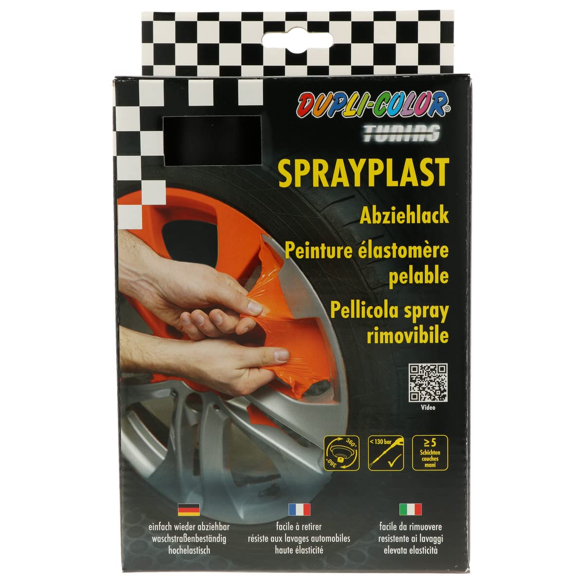 DUPLI-COLOR 388101 Set Sprayplast schwarz matt 2x400 ml von DUPLI-COLOR