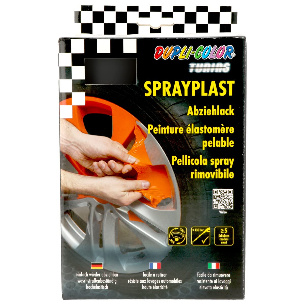 DUPLI-COLOR 388118 Set Sprayplast schwarz seidenglänzend 2x400 ml von DUPLI-COLOR