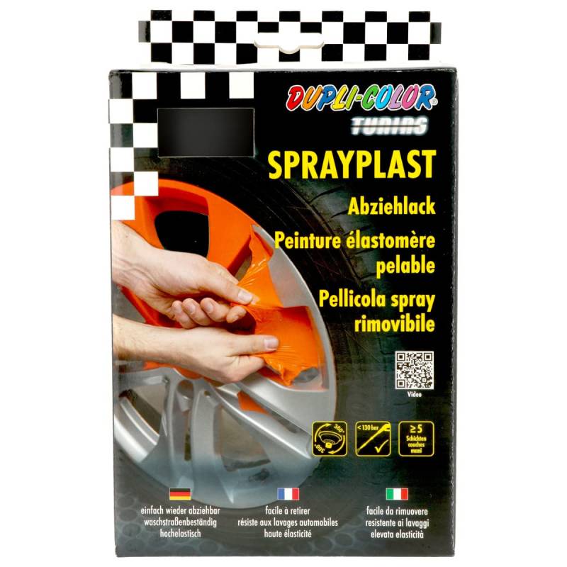 DUPLI-COLOR 388118 Set Sprayplast schwarz seidenglänzend 2x400 ml von Dupli-Color