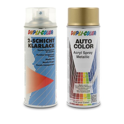 Dupli Color 400 ml Auto-Color Lack gold metallic 40-0190 + 400ml 2-Schicht-Kl von DUPLI COLOR