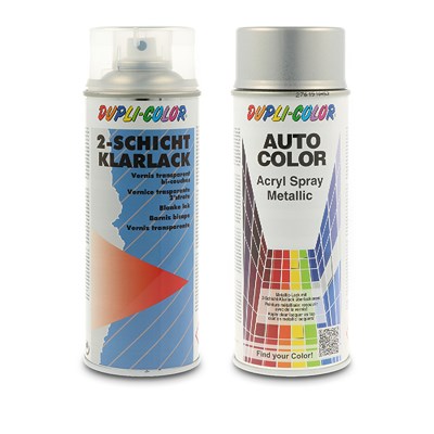 Dupli Color 400 ml Auto-Color Lack silber metallic 10-0090 + 400ml 2-Schicht- von DUPLI COLOR