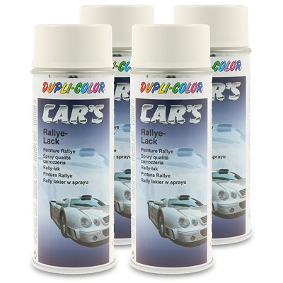 Dupli Color 4x 400 ml CAR'S Rallye-Lack Spraydose weiß glänzend [Hersteller-Nr. 385896] von DUPLI COLOR