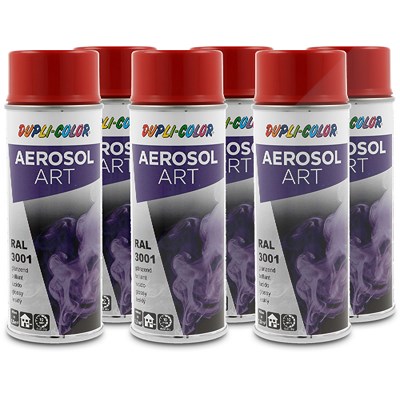 Dupli Color 6x 400ml Aerosol Art RAL 3001 signalrot glänzend [Hersteller-Nr. 722523] von DUPLI COLOR