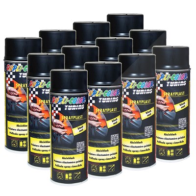 Dupli Color 12x 400ml Sprayplast schwarz matt [Hersteller-Nr. 388033] von DUPLI COLOR