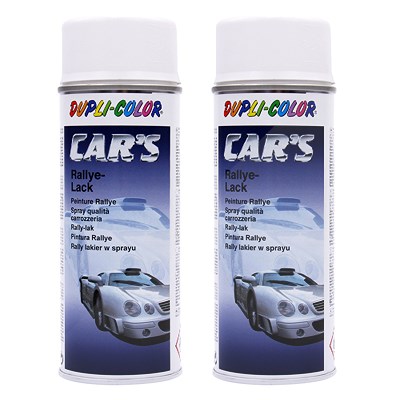 Dupli Color 2x 400ml Car's Rallye-Lack weiss matt [Hersteller-Nr. 651953] von DUPLI COLOR