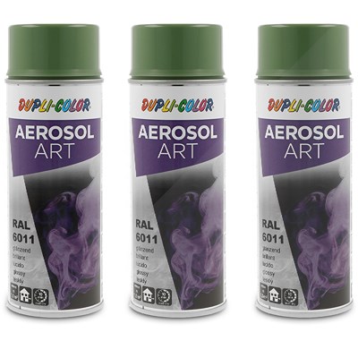 Dupli Color 3x 400ml Aerosol Art RAL 6011 resedagrün glänzend [Hersteller-Nr. 741203] von DUPLI COLOR