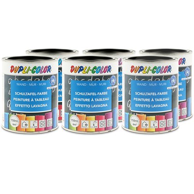 Dupli Color 6x 750ml Schultafel-Farbe schwarz [Hersteller-Nr. 368110] von DUPLI COLOR