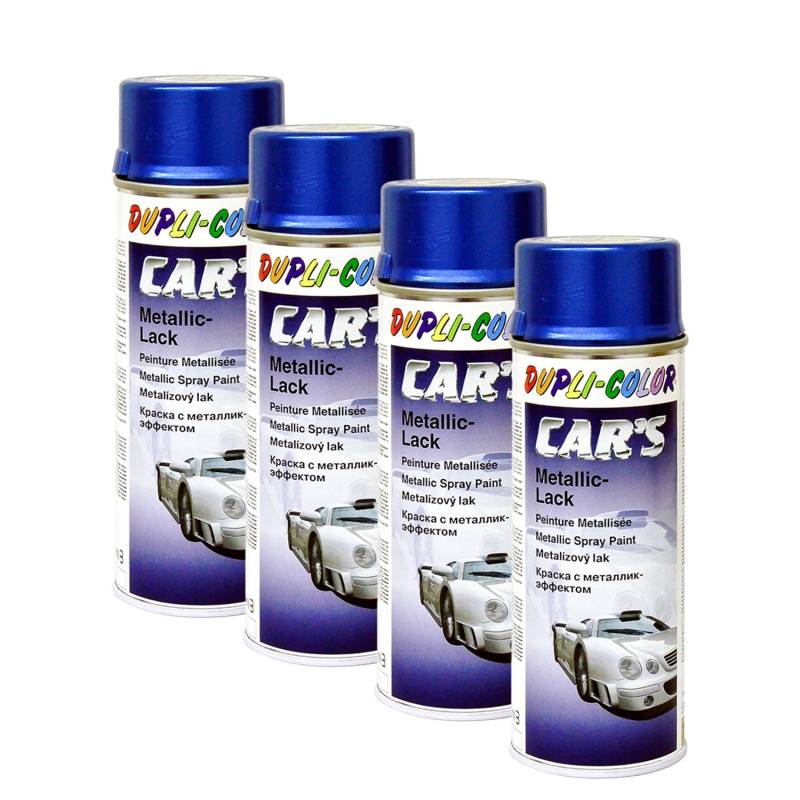 DUPLI_bundle 4X Dupli-Color Cars Metallic Lack Spray azurblau 400ml 706837 von DUPLI_bundle