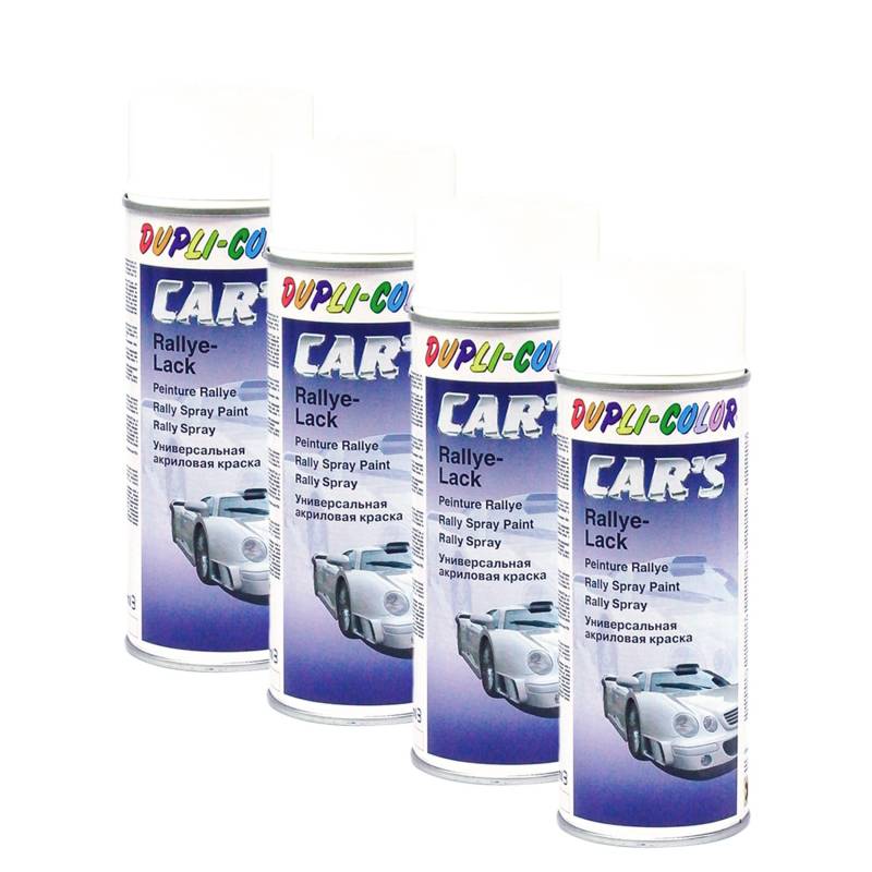 DUPLI_bundle 4X Dupli-Color Cars Rallye Spray Weiss weiß gl. 400ml 385896 von DUPLI_bundle