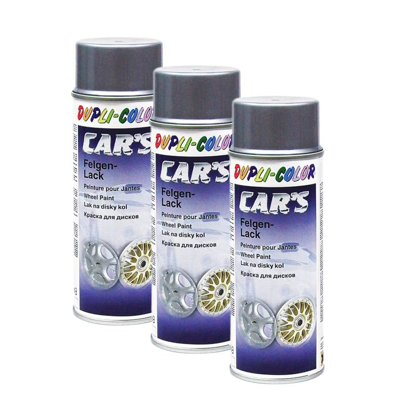 DUPLI_bundle 3X Dupli-Color Cars Felgen Lack Alu Felgensilber 400 ml 385919 von DUPLI_bundle