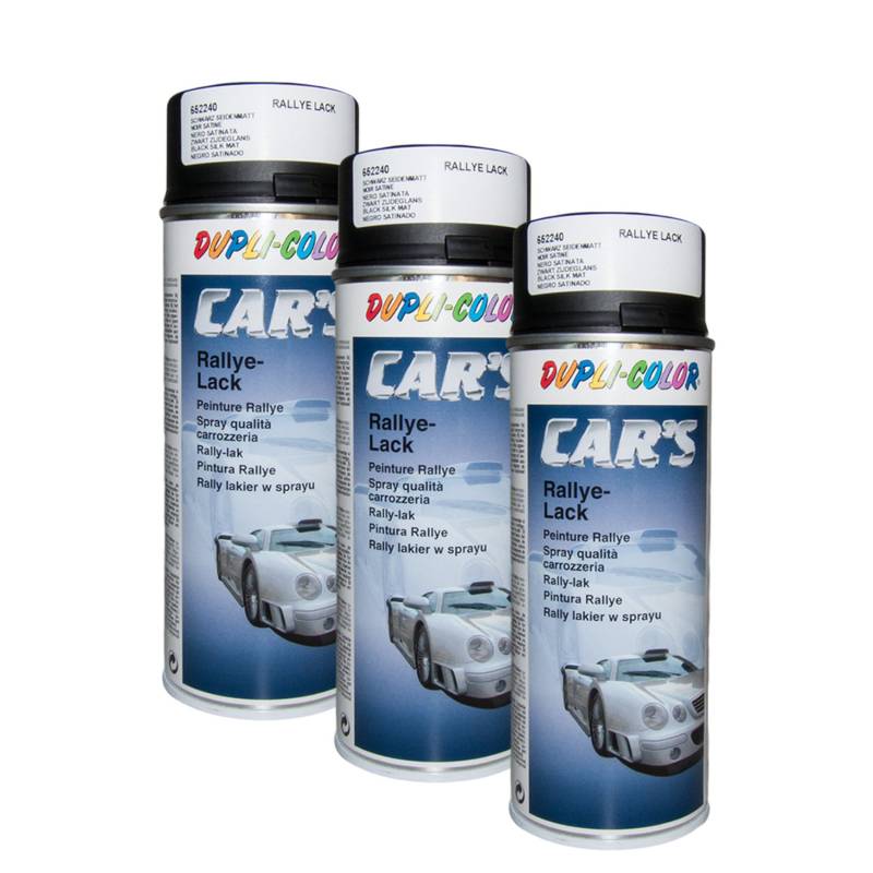 DUPLI_bundle 3X Dupli-Color Cars Spray schwarz seidenmatt 400 652240 von DUPLI_bundle