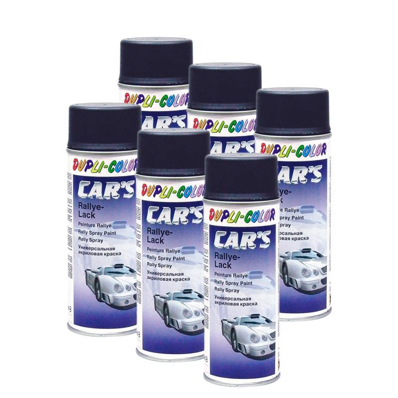 DUPLI_bundle 6X Dupli-Color Cars Rallye Spray schwarz matt 400 ml 385872 von DUPLI_bundle