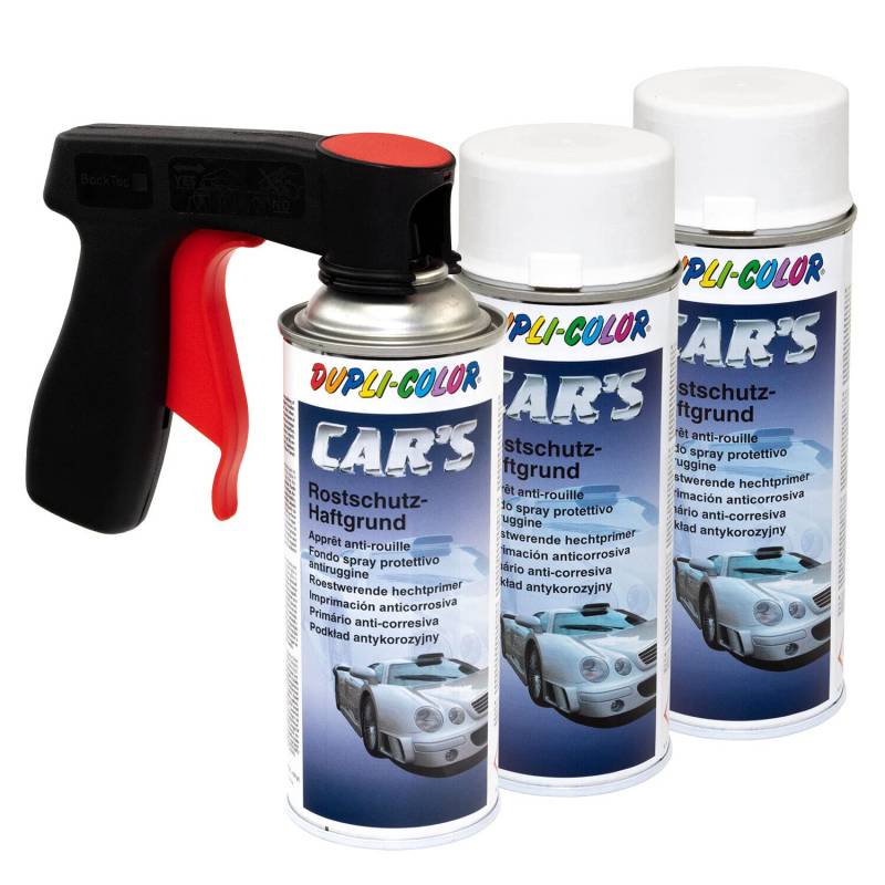 Haftgrund Grundierung Rostschutz Cars Dupli Color 218194 Weiss 3 X 400 ml mit Pistolengriff von DUPLI_bundle