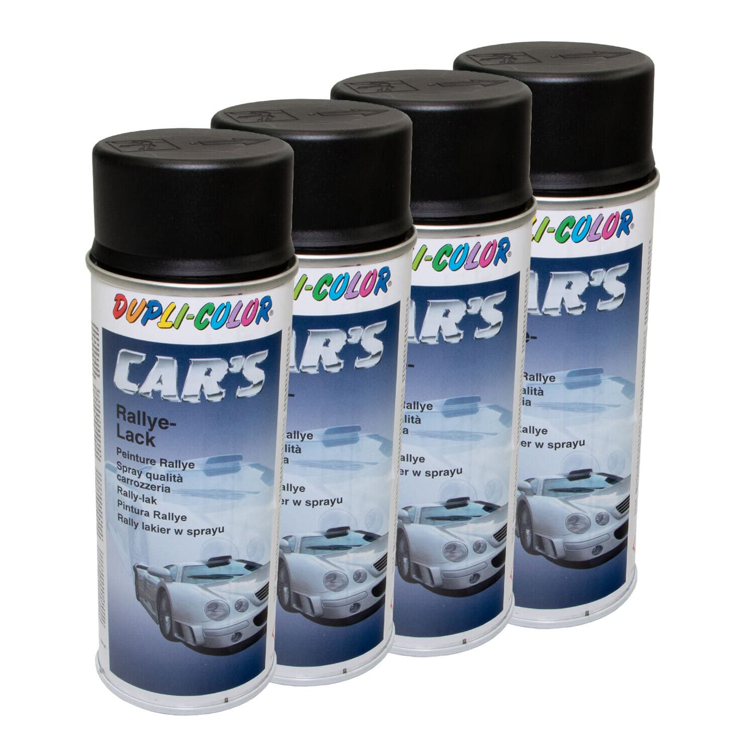 Lackspray Spraydose Sprühlack Cars Dupli Color 385872 schwarz matt 4 X 400 ml von DUPLI_bundle