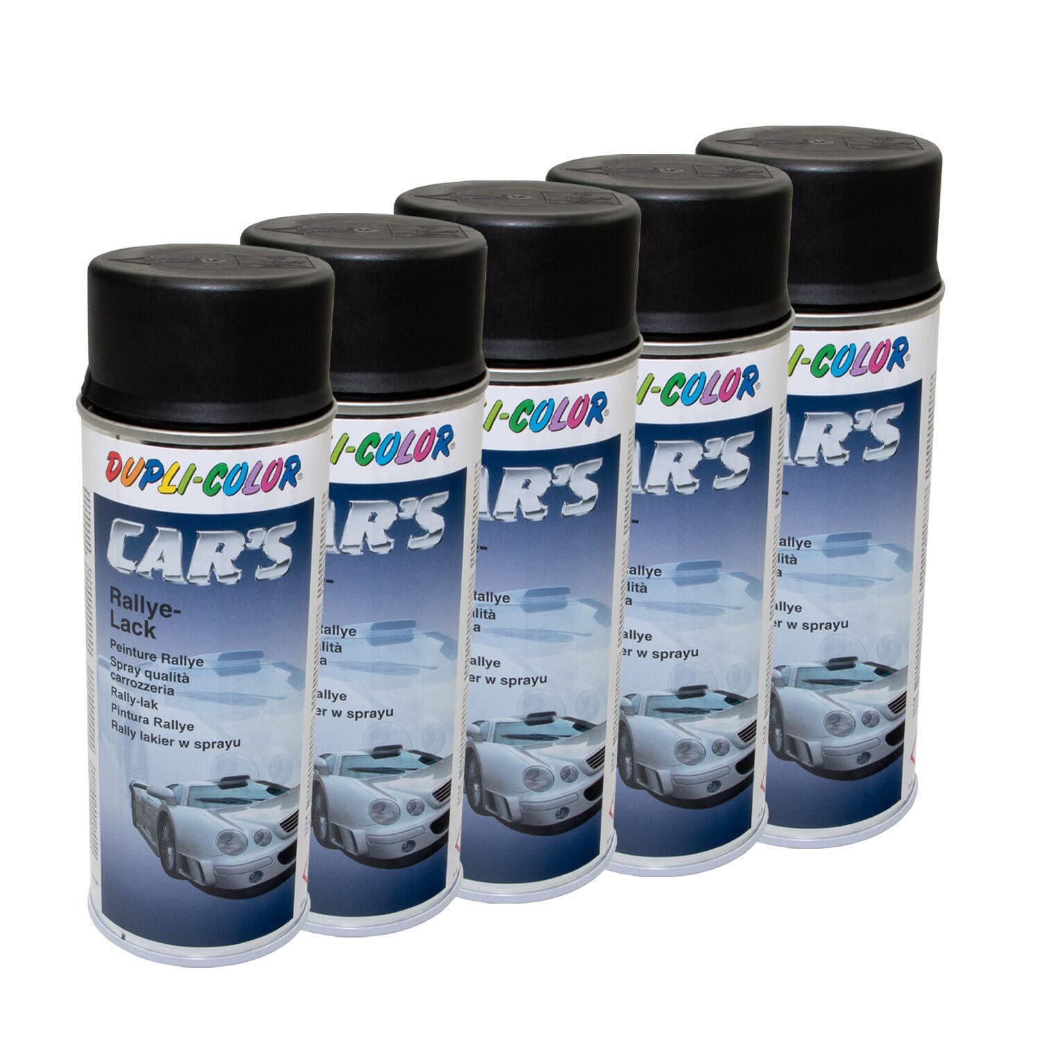 Lackspray Spraydose Sprühlack Cars Dupli Color 652240 schwarz seidenmatt 5 X 400 ml von DUPLI_bundle