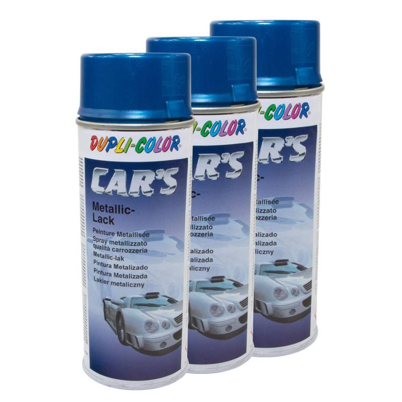 Lackspray Spraydose Sprühlack Cars Dupli Color 706837 blau azurblau metallic 3 X 400 ml von DUPLI_bundle