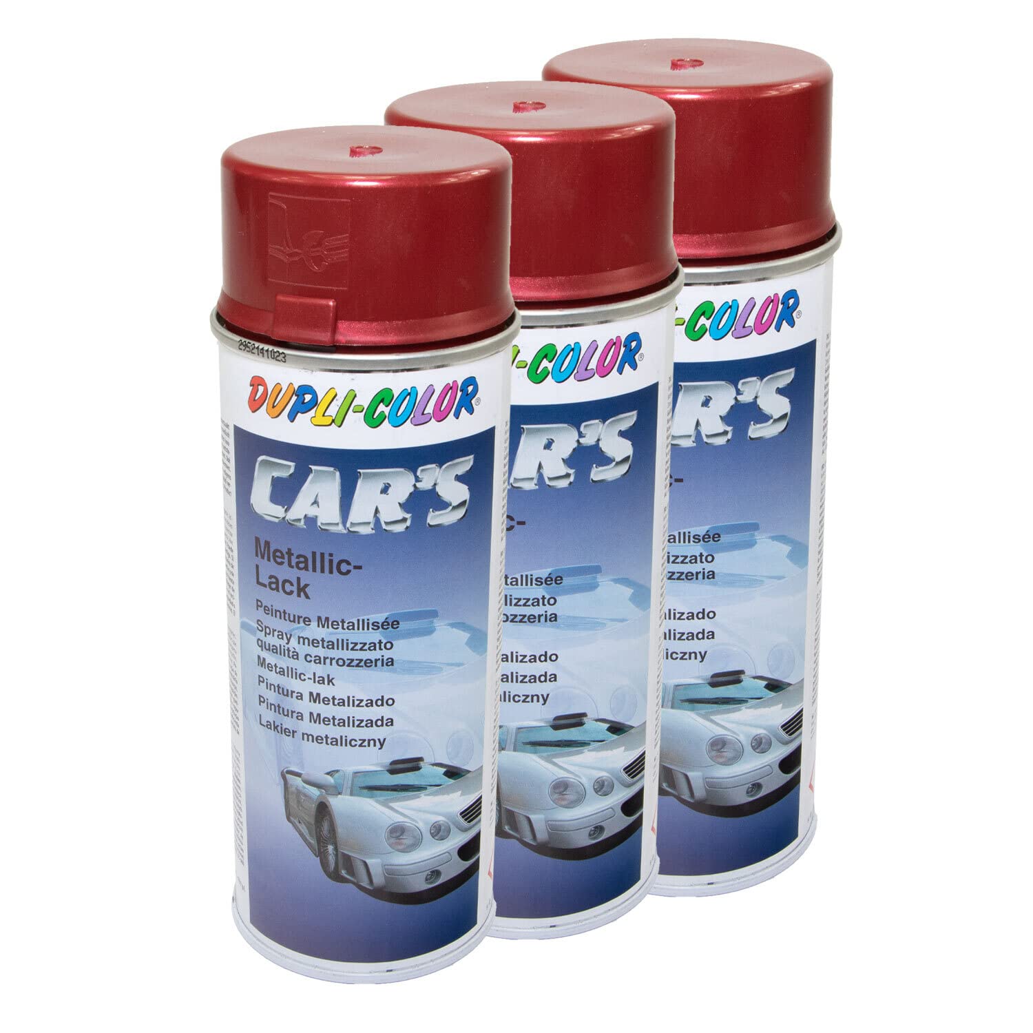 Lackspray Spraydose Sprühlack Cars Dupli Color 706868 rot metallic 3 X 400 ml von DUPLI_bundle