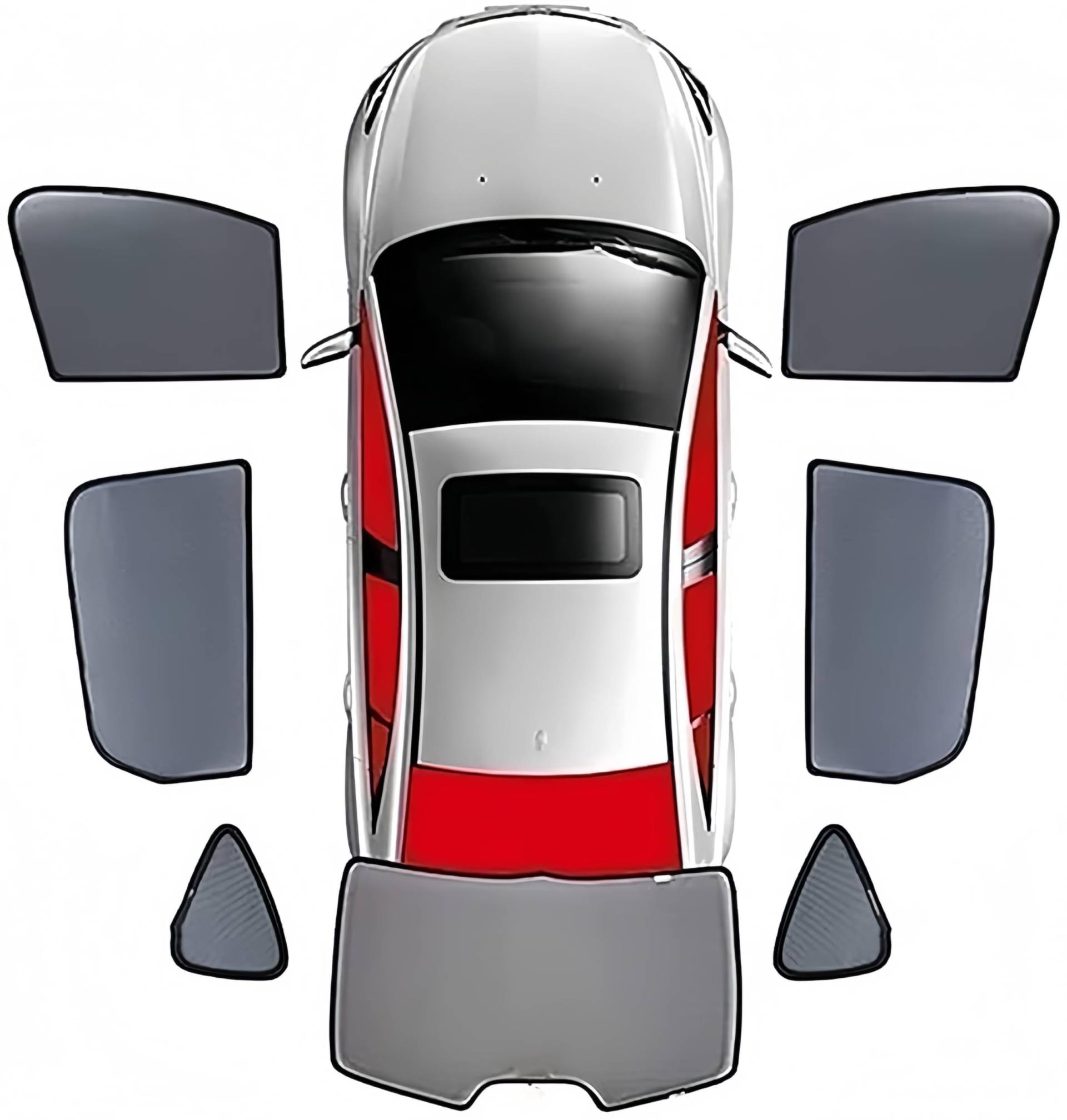 Auto Seitenscheibe Sonnenschutz für Lexus ES350/ES300/ES240, Auto-Sonnenblende Front Heck Anti-UV Wärmeisoliert Magnetischer Atmungsaktives Faltbare Zubehör,7Pcs Wholecar von DURAGS