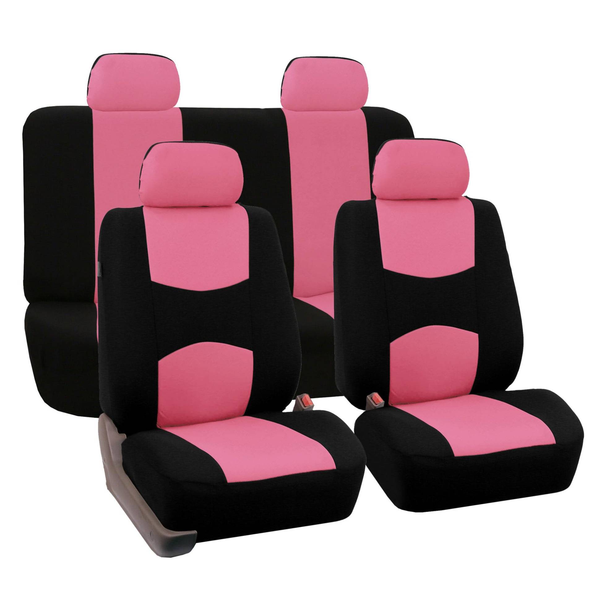 DURAGS Auto Sitzbezüge Sets für Suzuki Celerio Basic/Club/Comfort 2014-2020, Atmungsaktiv Verschleißfest Autositzbezüge, Kompletter Satz Sitzschoner, Waschbar Innenraum Zubehör,H Pink von DURAGS