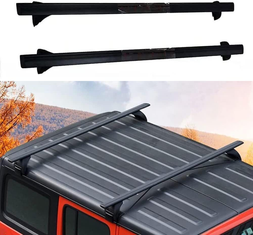 DUROD Aluminium Relingträger Dachträger Dachgepäckträger für Jeep Wrangler Rubicon JKJL 2018-2022 2023 2024, Gepäcktransport Reisen Camping Crossbar Roof Racks von DUROD