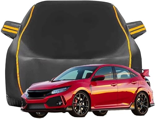 Vollgarage Autoabdeckung für Honda Civic Type R 1997-2021 2022 2023 2024, Schnee/Kratzfest/Uv-Schutz Alles Wetter Oxford Schutzhülle,A-Black Style von DUROD