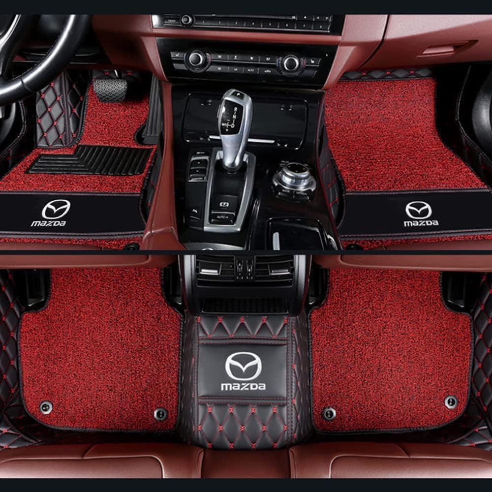Auto Fußmatten Bodenmatte für Mazda CX-30 2019 2020 2021 Leder Allwetter Fußpolster Wasserdicht Staubdicht Schutzpolster Teppiche All Inclusive ZubehöR,G-Doublelayer von DURUP