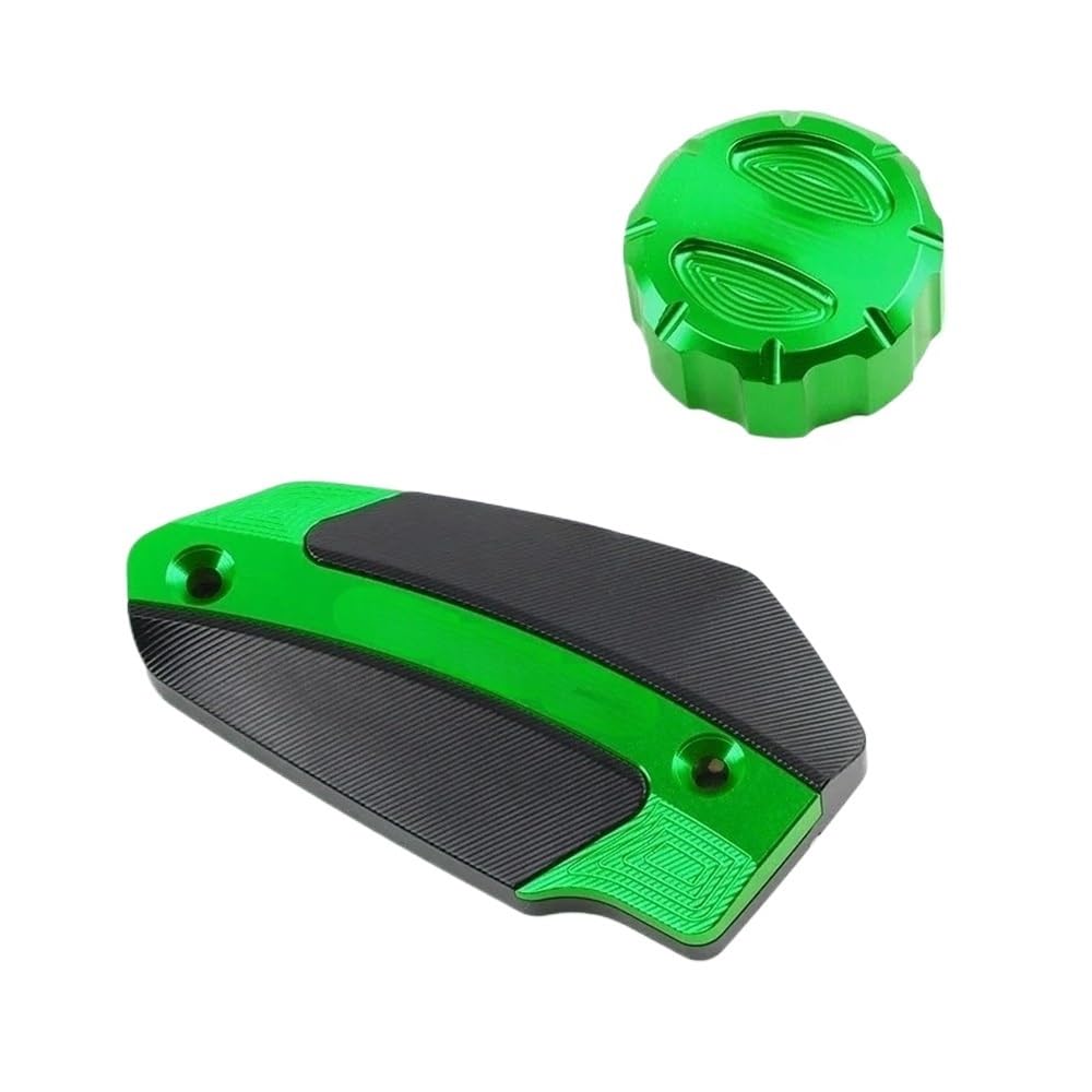 Bremsflüssigkeitsdeckel Für K&awasaki Für Z650 Für Z 650 Motorrad Hinten Vorne Brems Flüssigkeit Reservoir Kappen Zylinder Buchten(Front and Rear Green) von DUSHUO